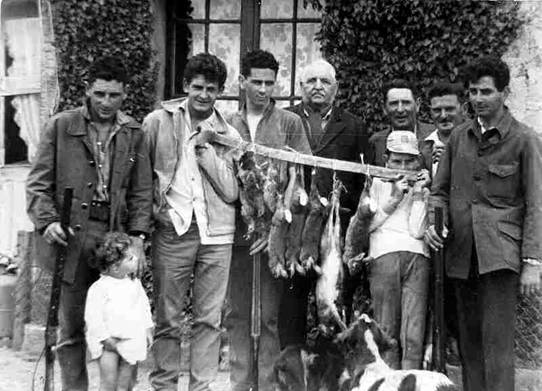 Retour de chasse à la Jarrie – Saint-Père-en-Retz, en 1955